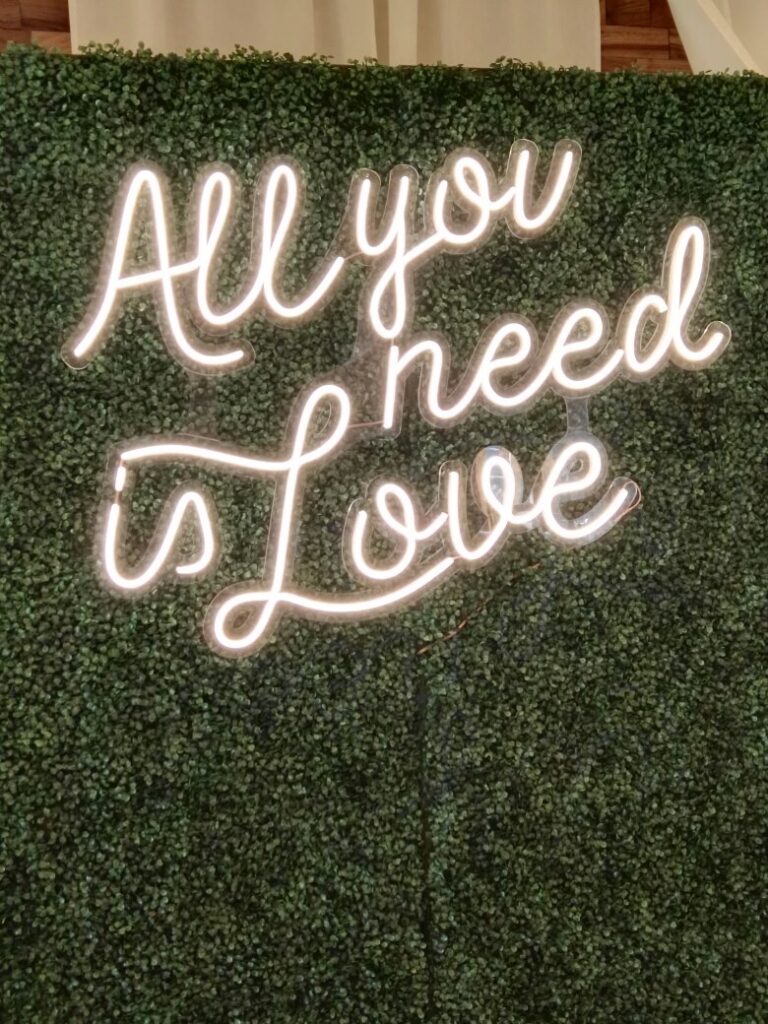 neon all you need is love